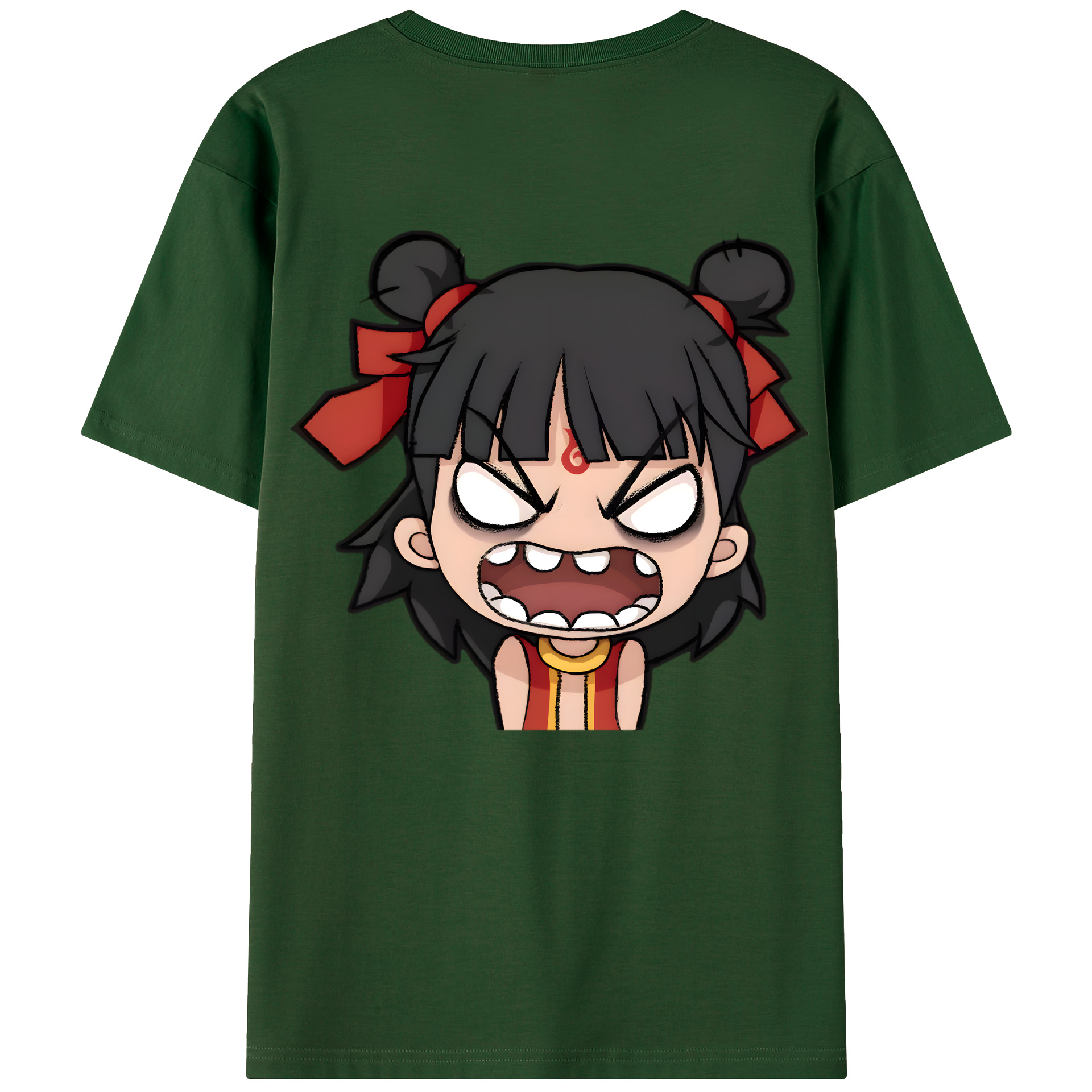 （画像用） Ne Zha 2 ナタ 魔童の大暴れ 綿100％半袖Tシャツ（背面プリント）